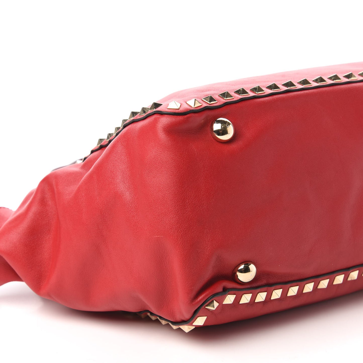 Vitello Medium Rockstud Tote Rosso Valentino