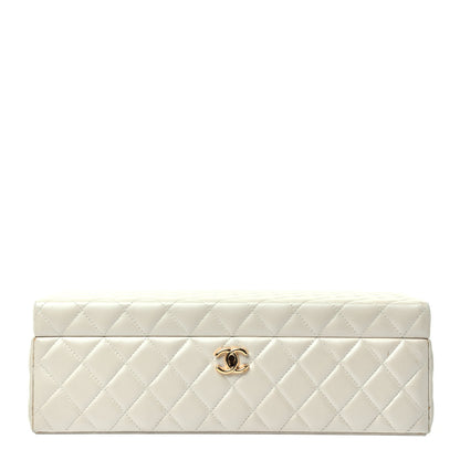 Chanel Lambskin Quilted Jewelry Case Ivory 1 of 7