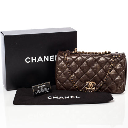 Chanel Quilted Medium Pondichery Flap Marron Fonce 9 of 9