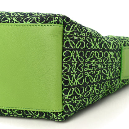 Loewe Jacquard Anagram Calfskin Small Cubi Bag Apple Green 11 of 11
