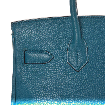 Hermes Taurillon Clemence Birkin 30 Cobalt 7 of 32