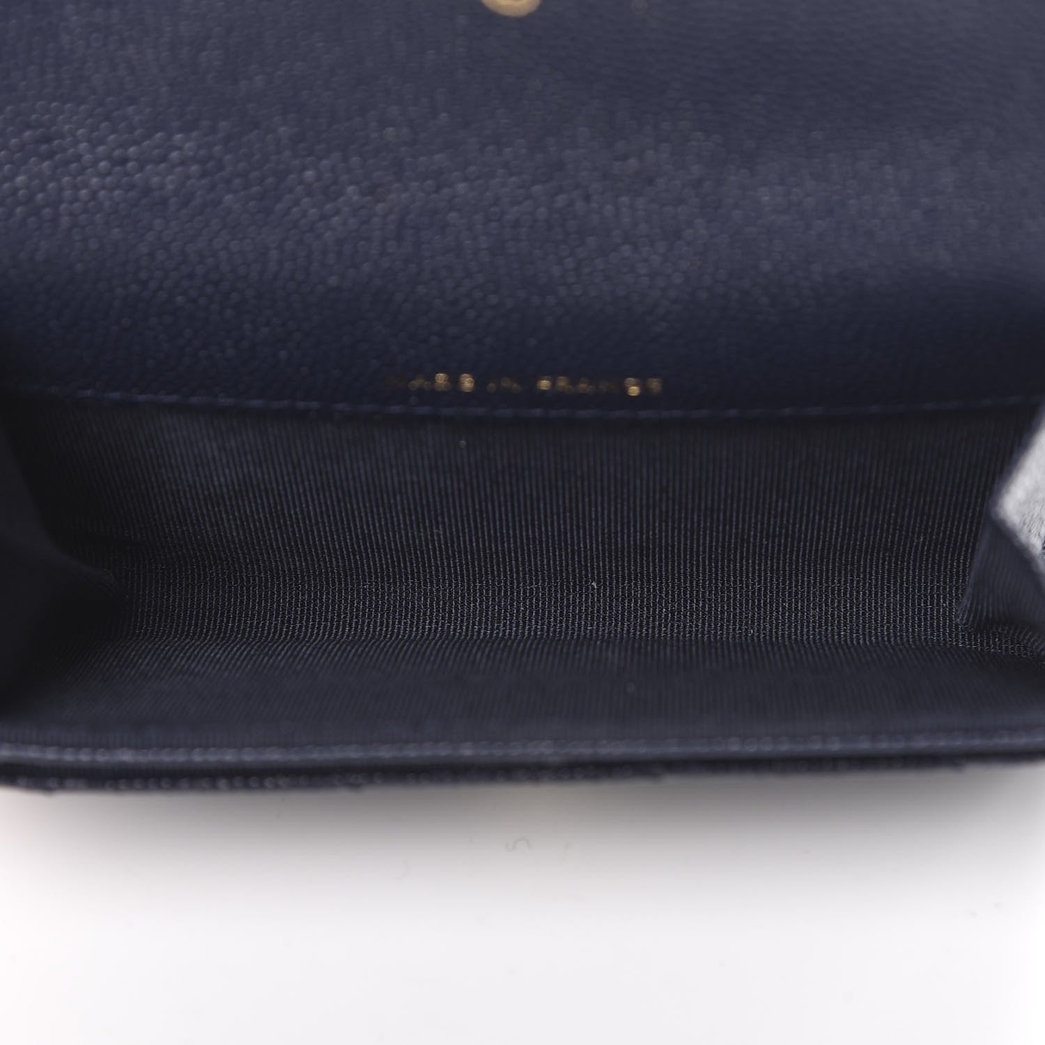 Chanel Caviar Quilted Flap Card Holder Wallet Navy Blue 4 of 9