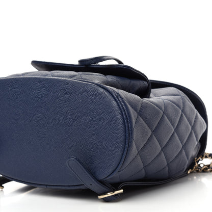 Chanel Caviar Quilted Backpack Bag Navy 6 of 10
