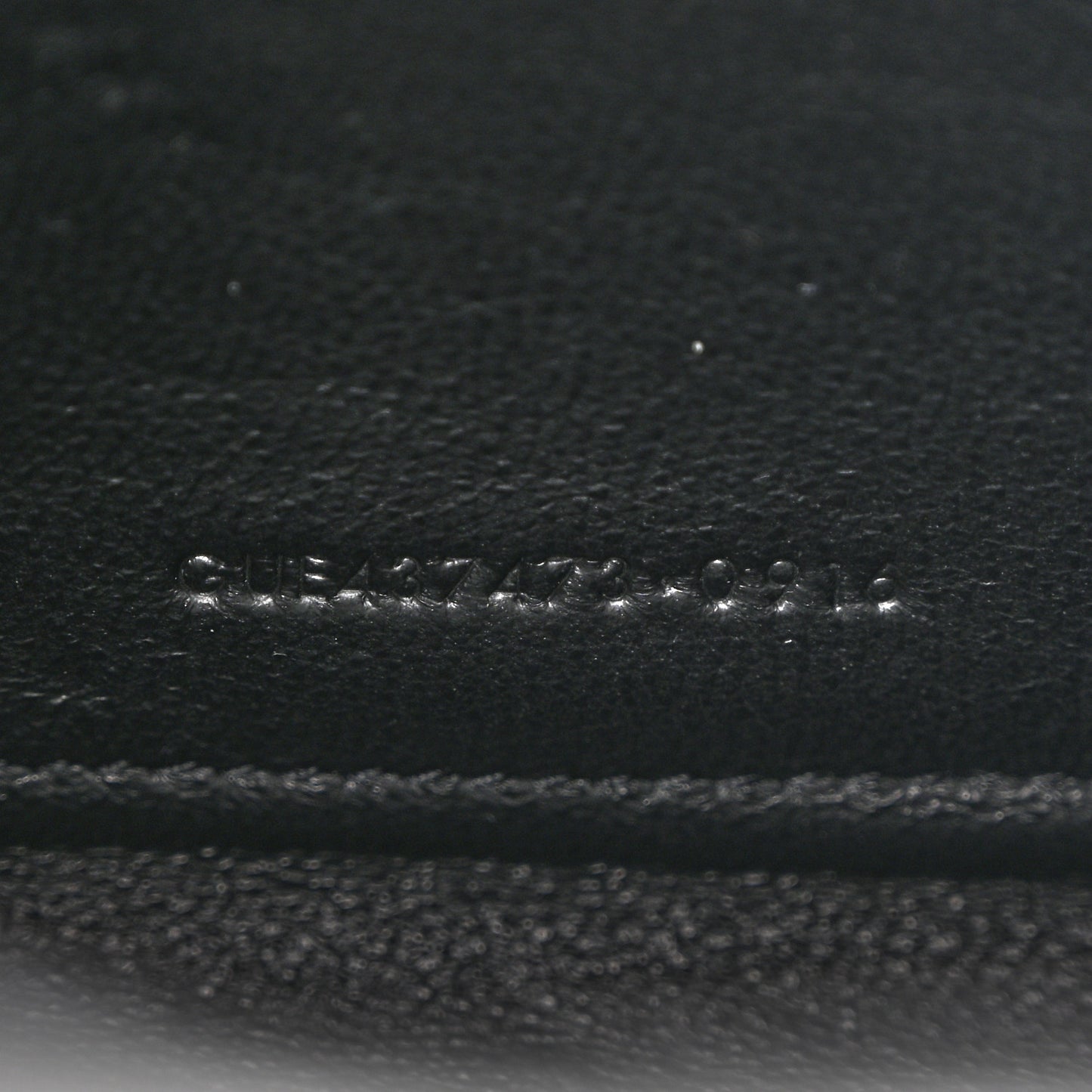 Sheepskin Tri-Quilt Monogram Envelope Chain Wallet Black