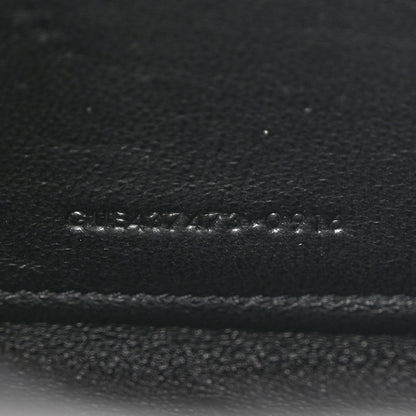 Saint Laurent Sheepskin Tri-Quilt Monogram Envelope Chain Wallet Black 8 of 13