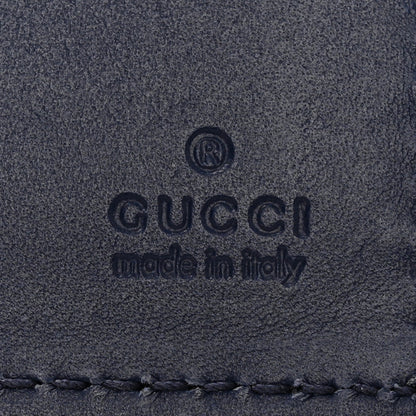 Gucci Calfskin GucciGhost Print Bi-Fold Wallet Blue Agata Hibiscus Red 6 of 10