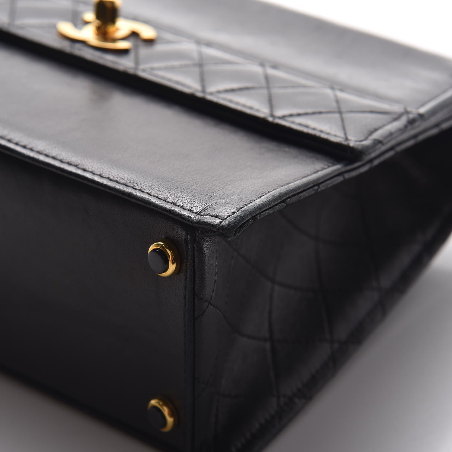 Chanel Lambskin Quilted Shoulder Flap Bag Black 11 of 34