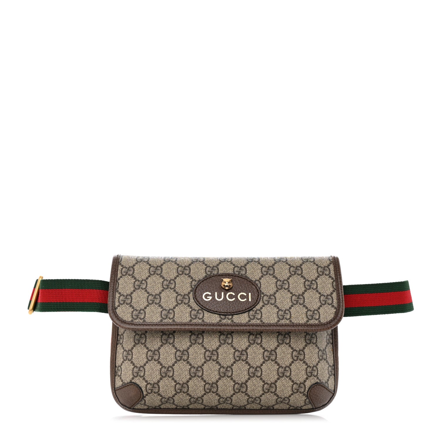 Gucci GG Supreme Monogram Neo Vintage Web Belt Bag Brown 1 of 12