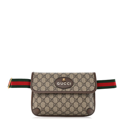 Gucci GG Supreme Monogram Neo Vintage Web Belt Bag Brown 1 of 12