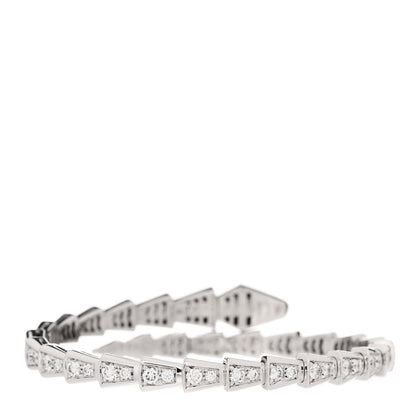 Bulgari 18K White Gold Diamond Serpenti Viper Pave Bracelet S 3 of 4