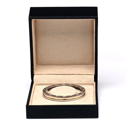 Bulgari 18K Yellow Gold Stainless Steel B.Zero1 Bangle Bracelet 7 of 7