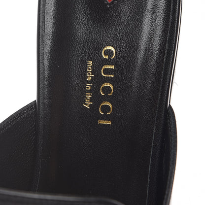 Gucci Malaga Kid Horsebit Slide Sandals 38 Black 7 of 9