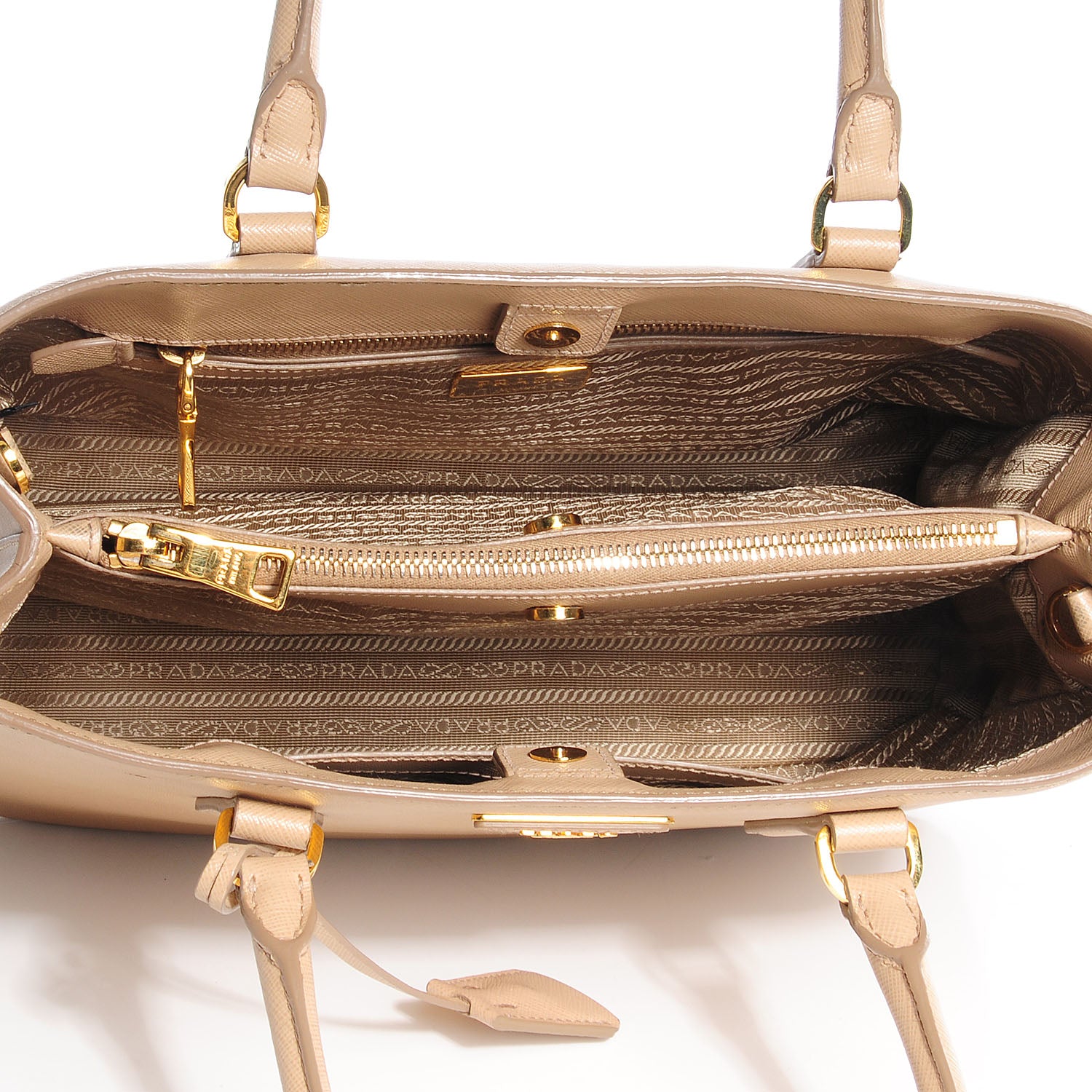 Prada Saffiano Lux Medium Tote Sabbia 10 of 14