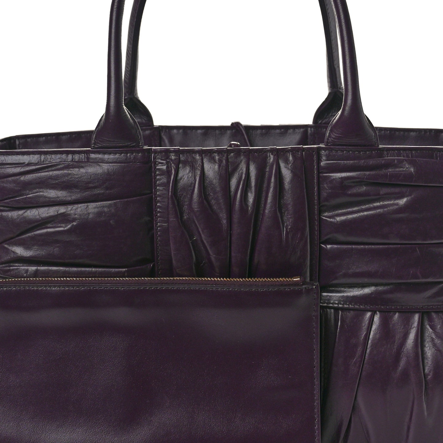 Foulard Intrecciato Pleated Medium Arco Tote Dark Mystic