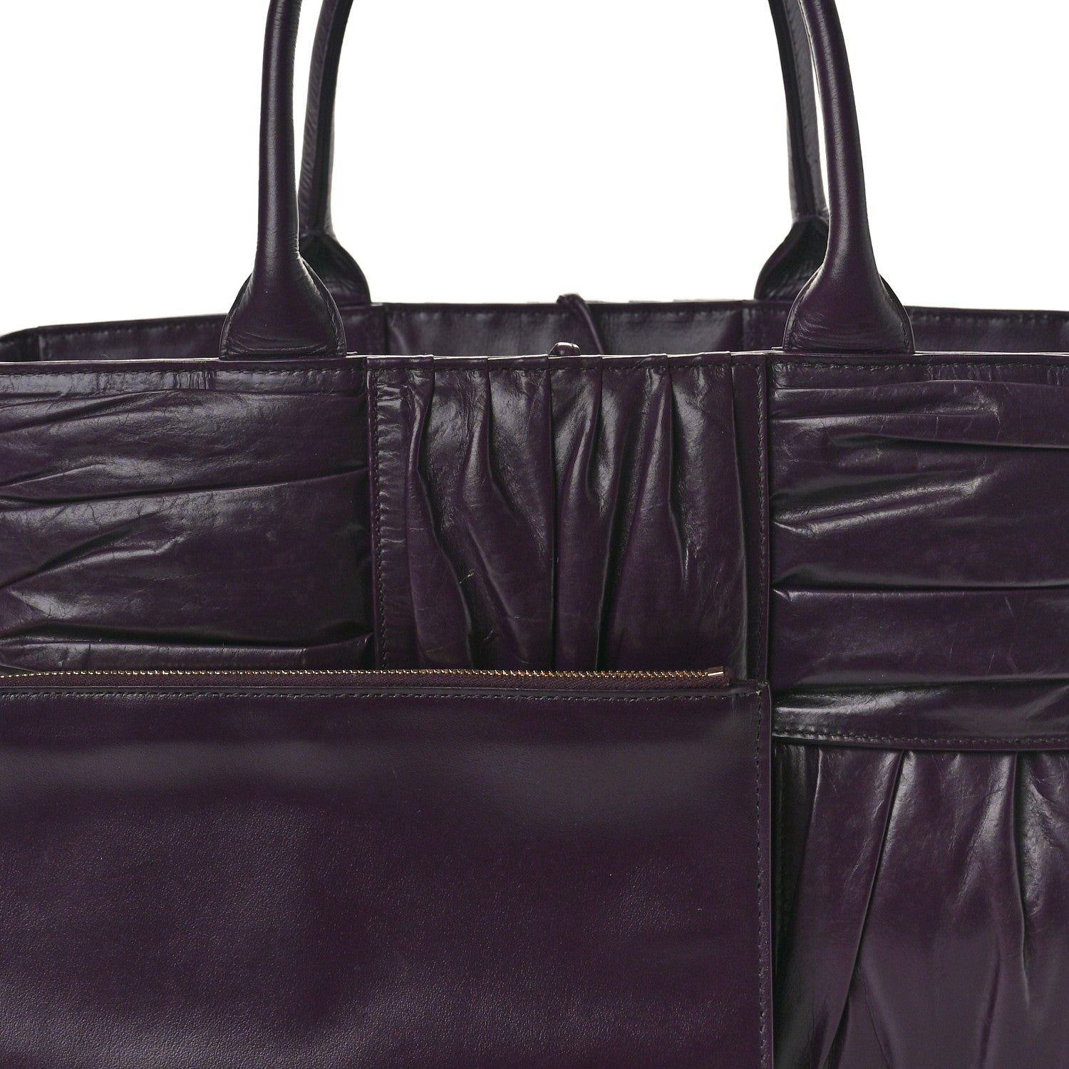 Bottega Veneta Foulard Intrecciato Pleated Medium Arco Tote Dark Mystic 9 of 11