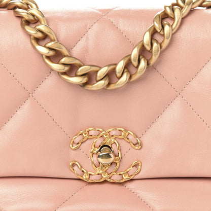Chanel Goatskin Quilted Medium 19 Flap Light Pink 11 of 11