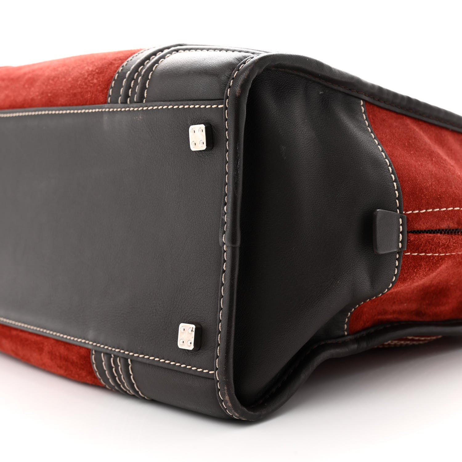 Loewe Suede Amazona 36 Burgundy 10 of 13