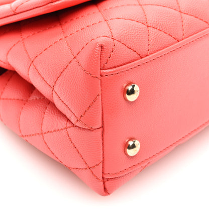 Chanel Caviar Quilted Mini Coco Handle Flap Red 9 of 10