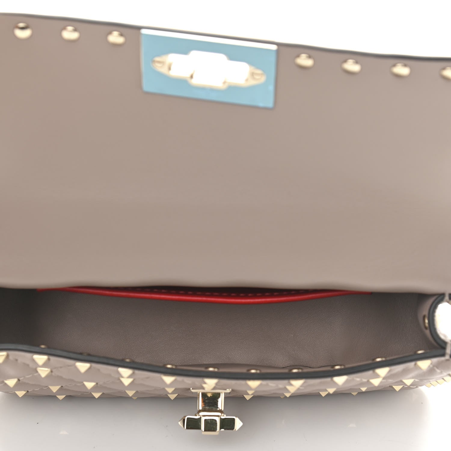 Valentino Garavani Nappa Small Rockstud Spike Shoulder Bag Poudre 4 of 9