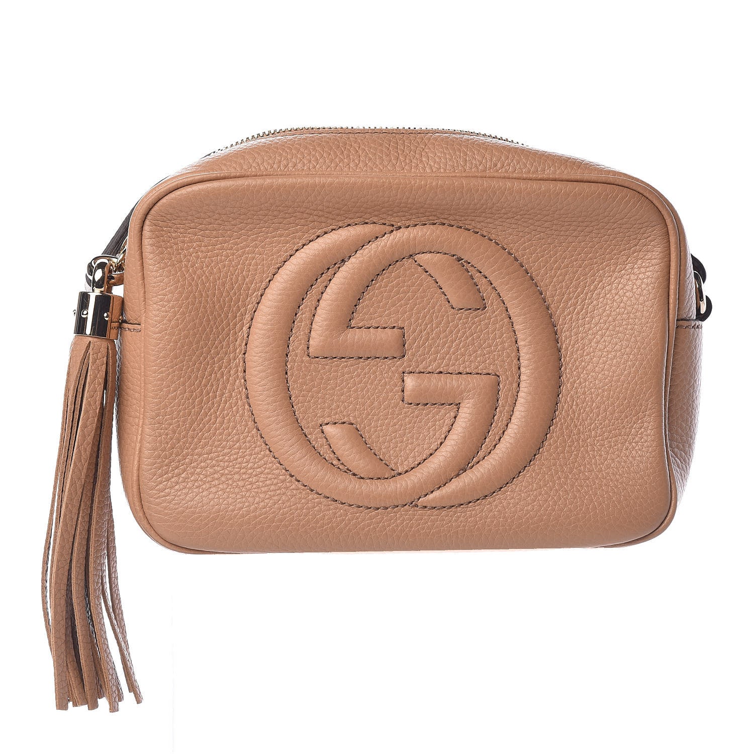 Gucci Pebbled Calfskin Small Soho Disco Bag Camelia 1 of 12