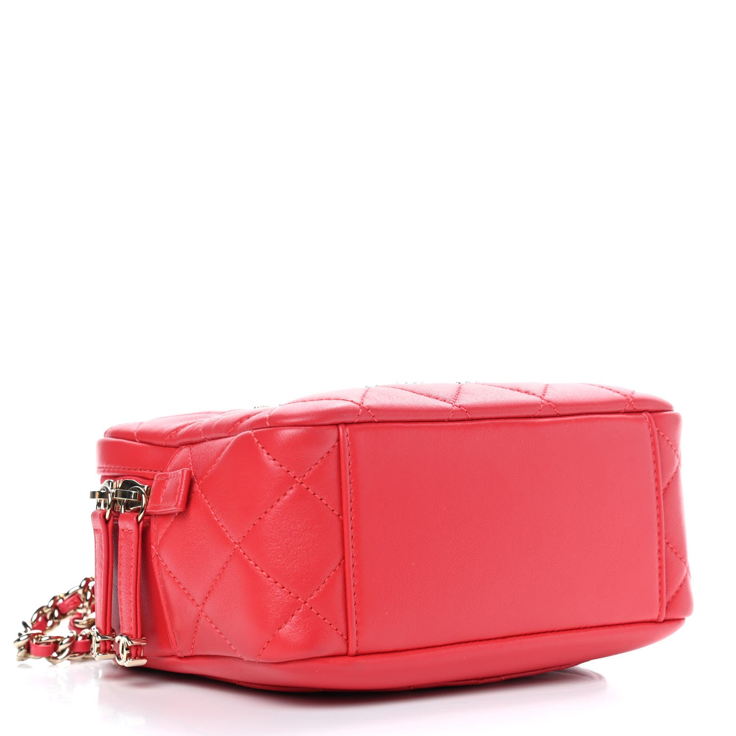 Chanel Lambskin Quilted Studded Beauty Begins Bag Fuchsia 4 of 9