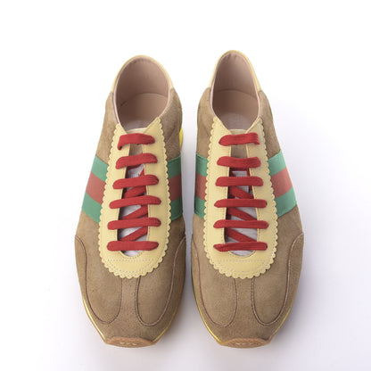 Gucci Suede Web Mens Rocket Sneakers 9.5 Nocciola Burro 6 of 11