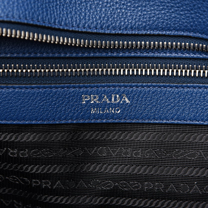 Prada Vitello Phenix Zip Shopping Tote Bluette 8 of 9