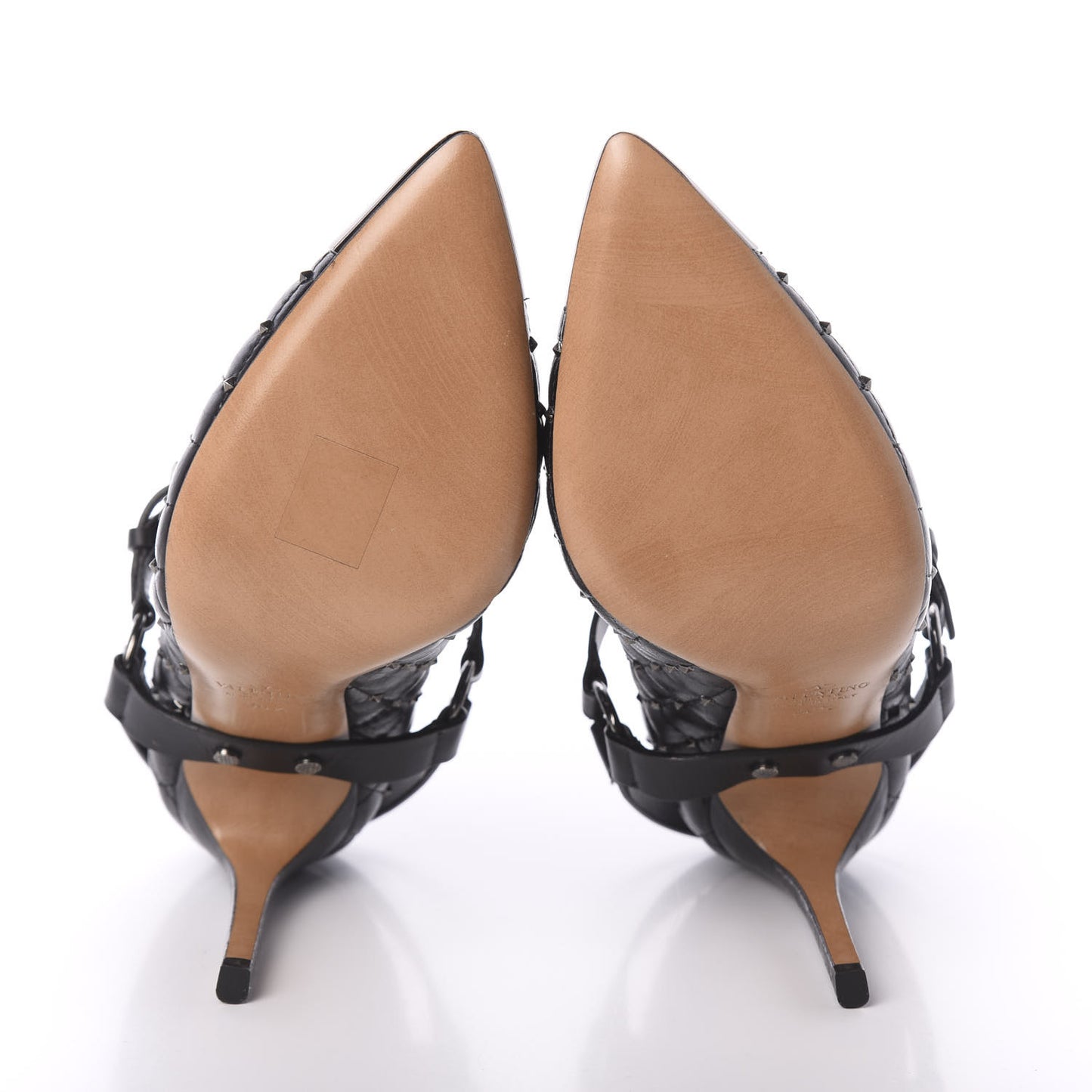 Nappa Rockstud Spike Mary Jane 105mm Pumps 36.5 Black