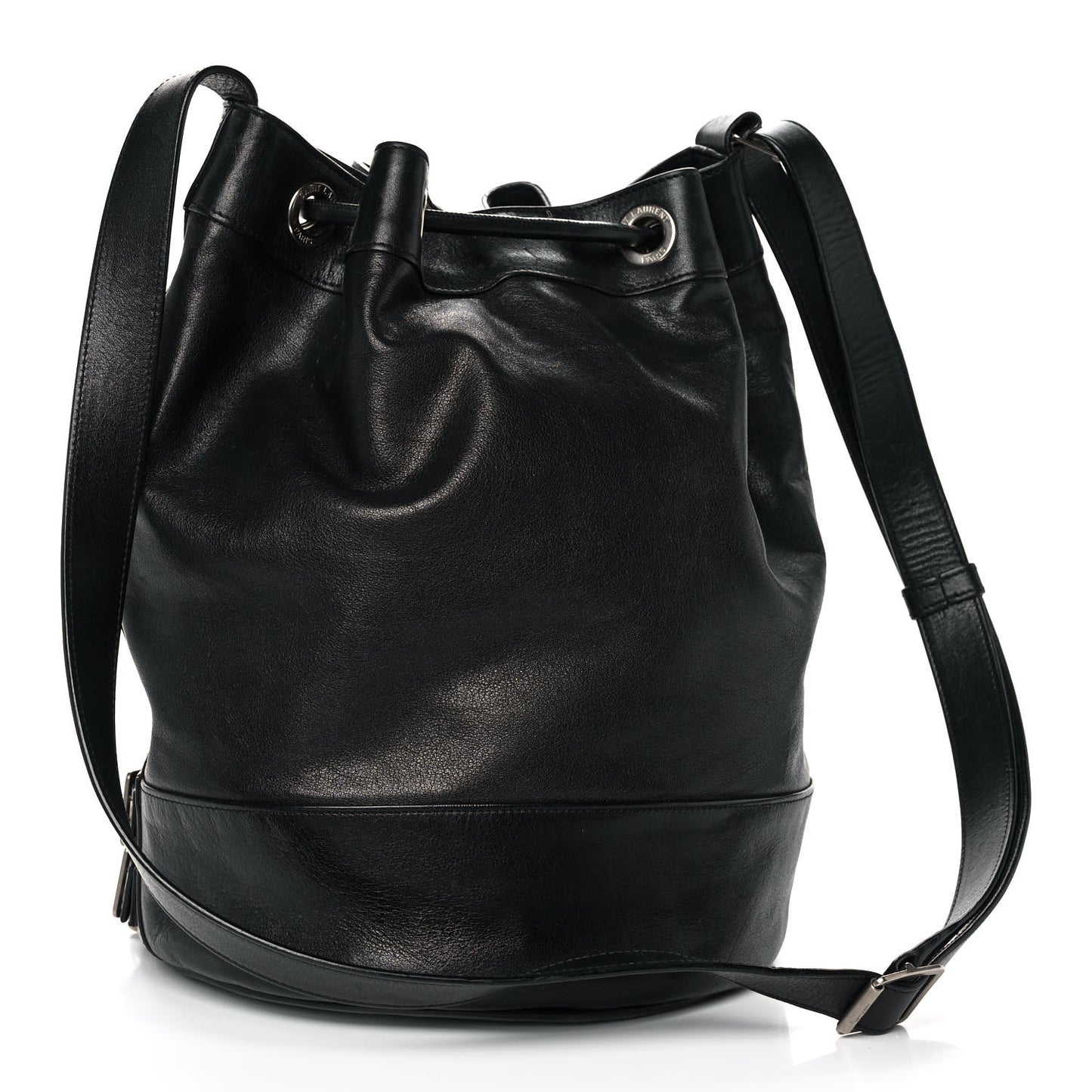 Calfskin Medium Rider Bucket Bag Black