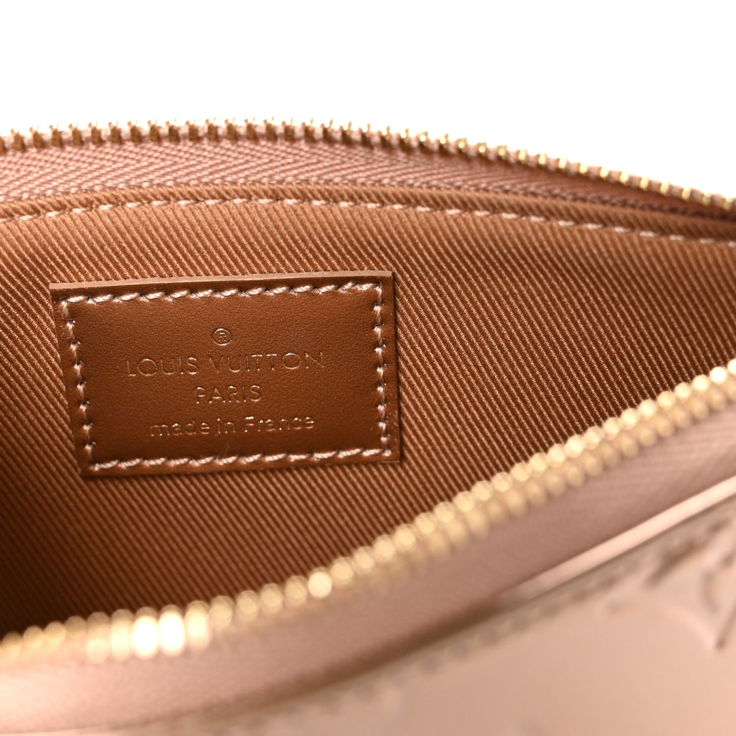 Metallic Vernis Mini Pochette Accessories Rose Gold