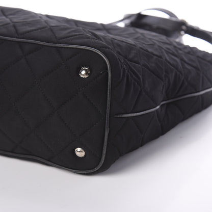 Prada Tessuto Nylon Quilted Shopping Tote Black 8 of 8
