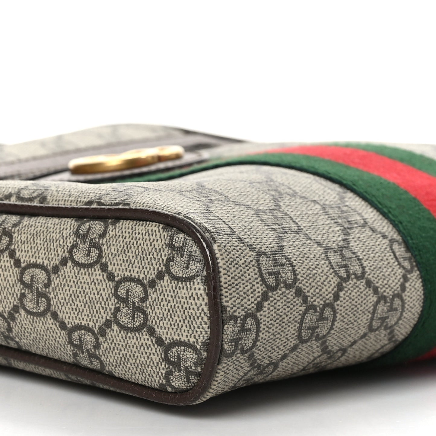 GG Supreme Monogram Web Small Ophidia Messenger Bag Brown