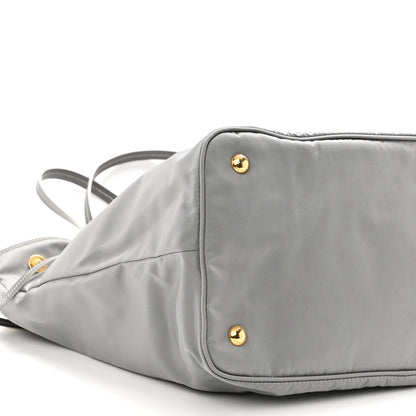Prada Tessuto Nylon Saffiano Tote Acciaio 7 of 8