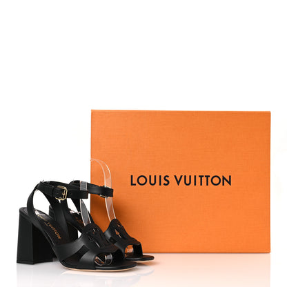 Louis Vuitton Calfskin LV Isola Sandals 39 Black 10 of 10
