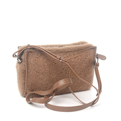Balenciaga Shearling Bazar Pochette Crossbody Beige 2 of 9