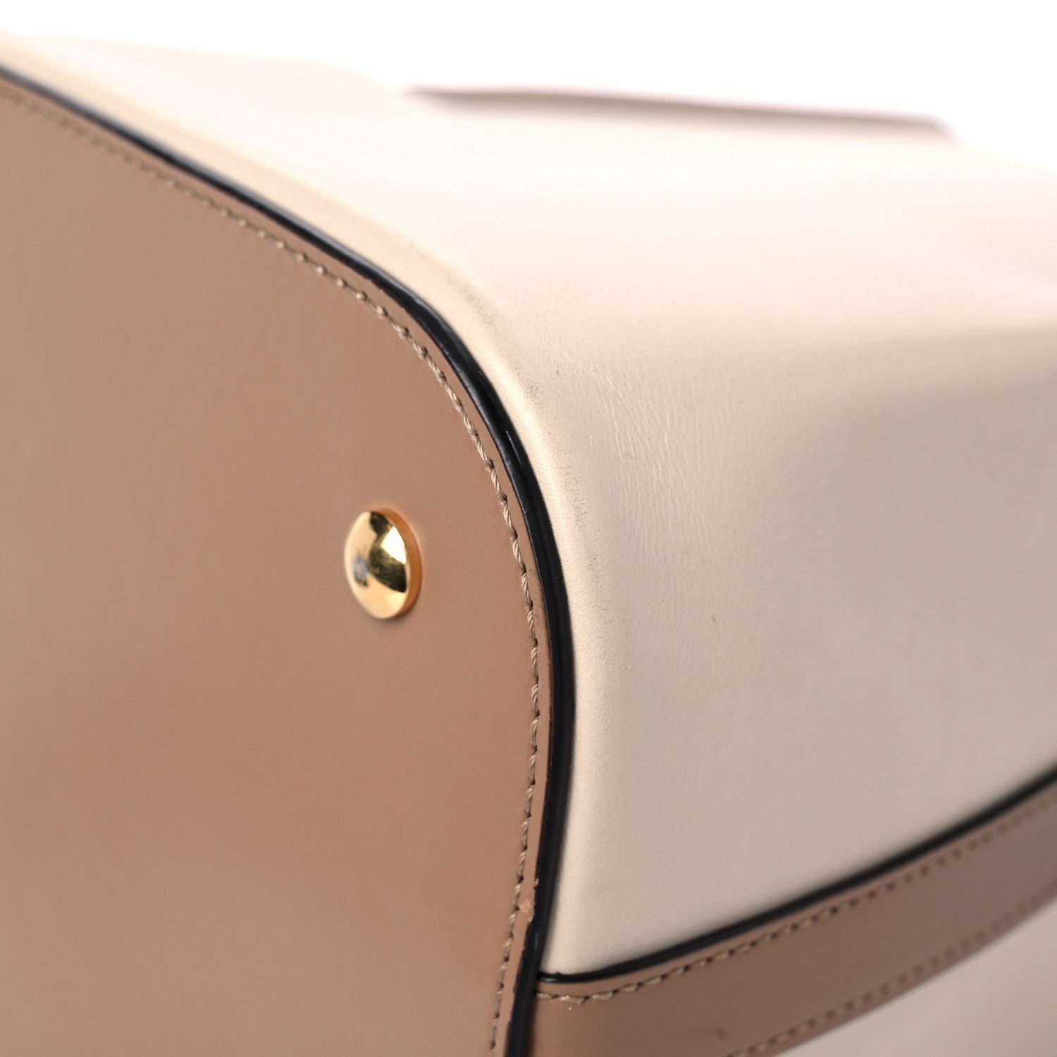 Burberry Calfskin Small Peggy Bucket Bag Cream 10 of 19