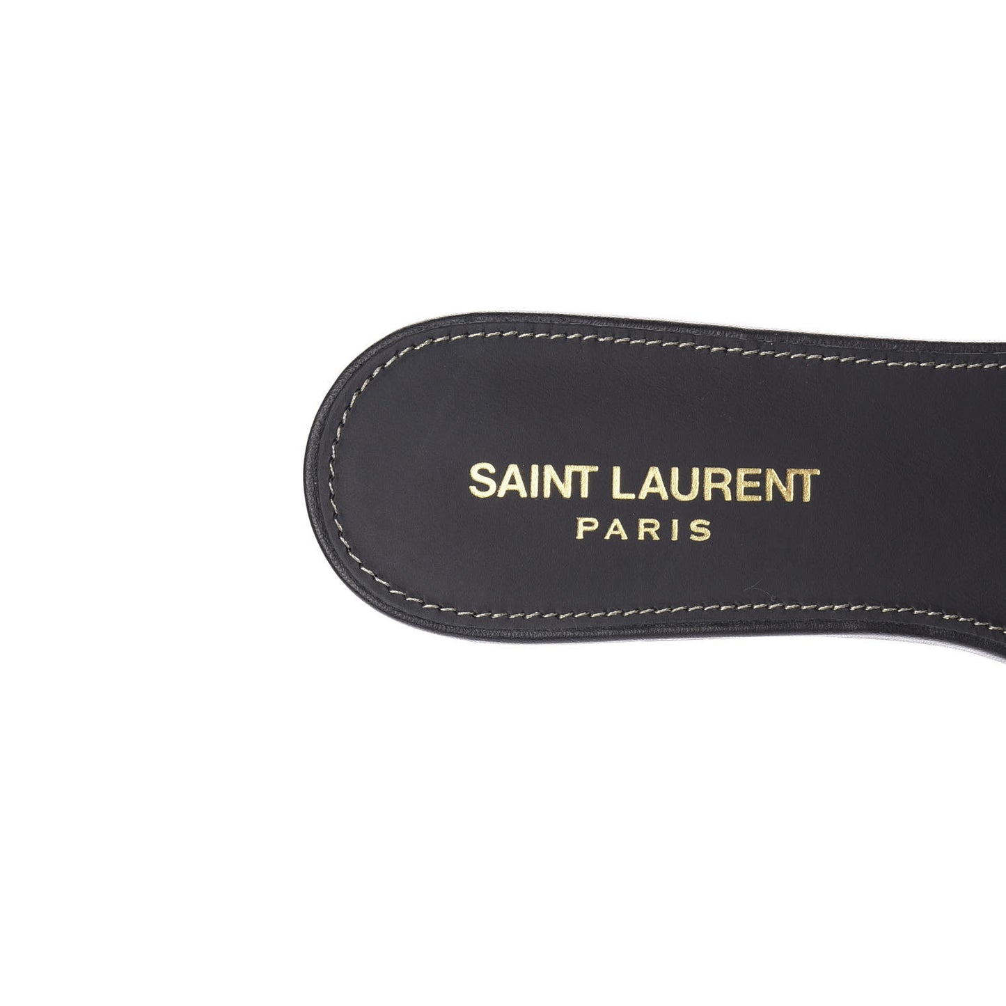 Calfskin Nu Pied 05 Slide Sandals 37.5 Black