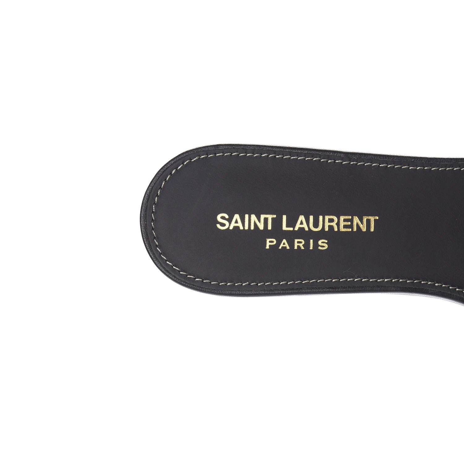 Saint Laurent Calfskin Nu Pied 05 Slide Sandals 37.5 Black 7 of 9