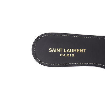 Saint Laurent Calfskin Nu Pied 05 Slide Sandals 37.5 Black 7 of 9