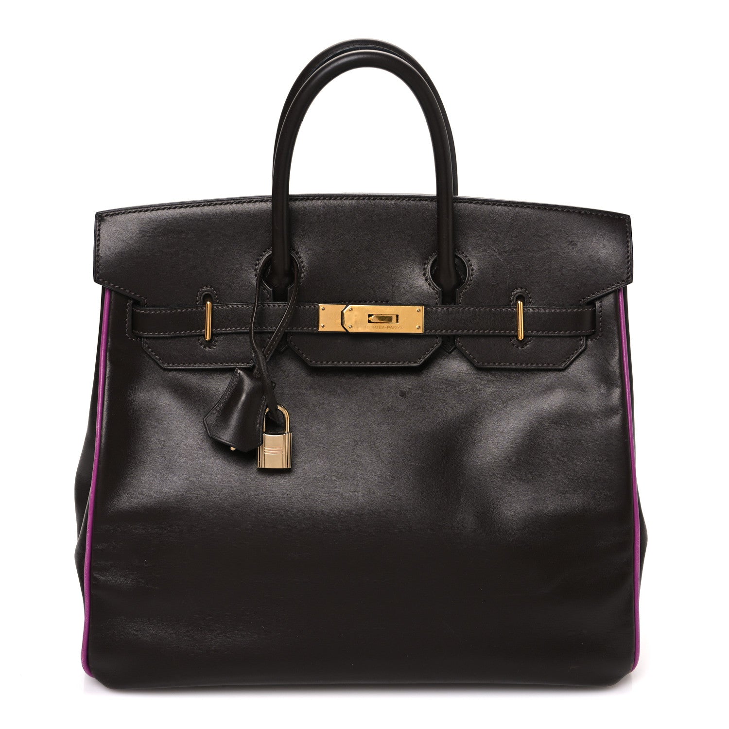 Hermes Box Bi-Color HAC Birkin 32 Ebene Cyclamen 1 of 14