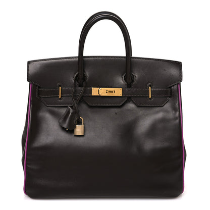 Hermes Box Bi-Color HAC Birkin 32 Ebene Cyclamen 1 of 14