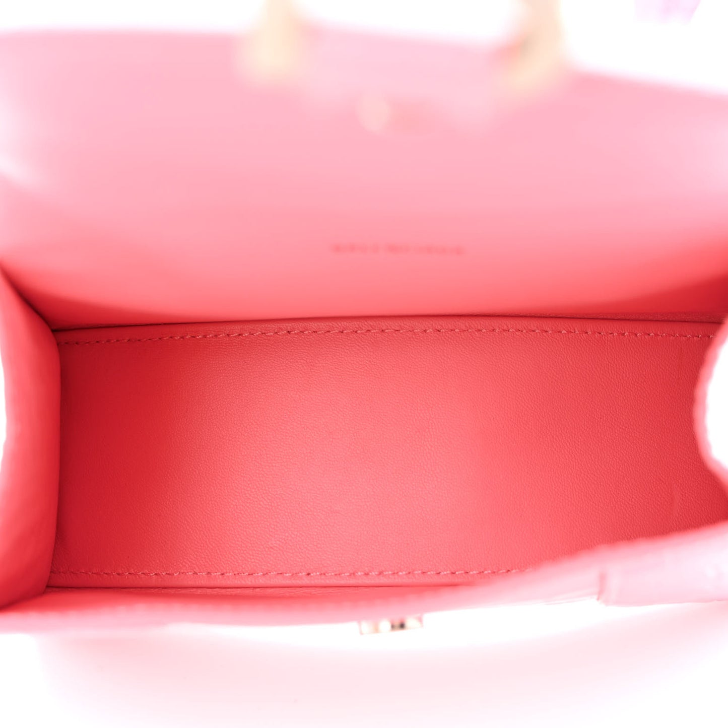 Shiny Calfskin Crocodile Embossed Hourglass Top Handle Bag XS Sweet Pink