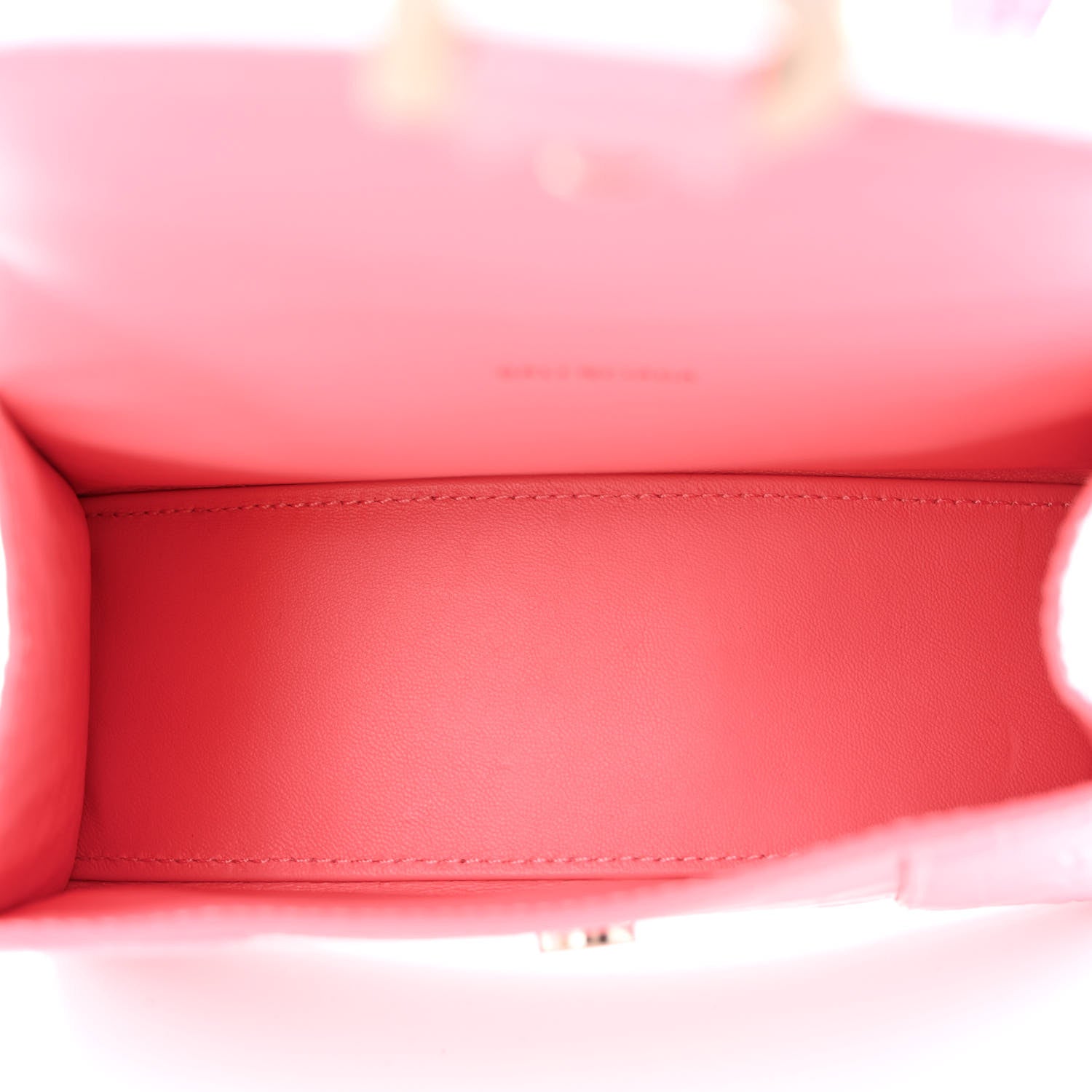 Balenciaga Shiny Calfskin Crocodile Embossed Hourglass Top Handle Bag XS Sweet Pink 5 of 14