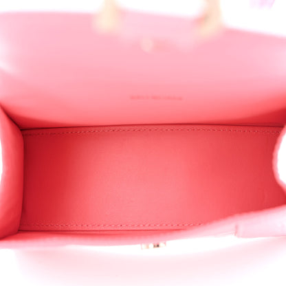 Balenciaga Shiny Calfskin Crocodile Embossed Hourglass Top Handle Bag XS Sweet Pink 5 of 14