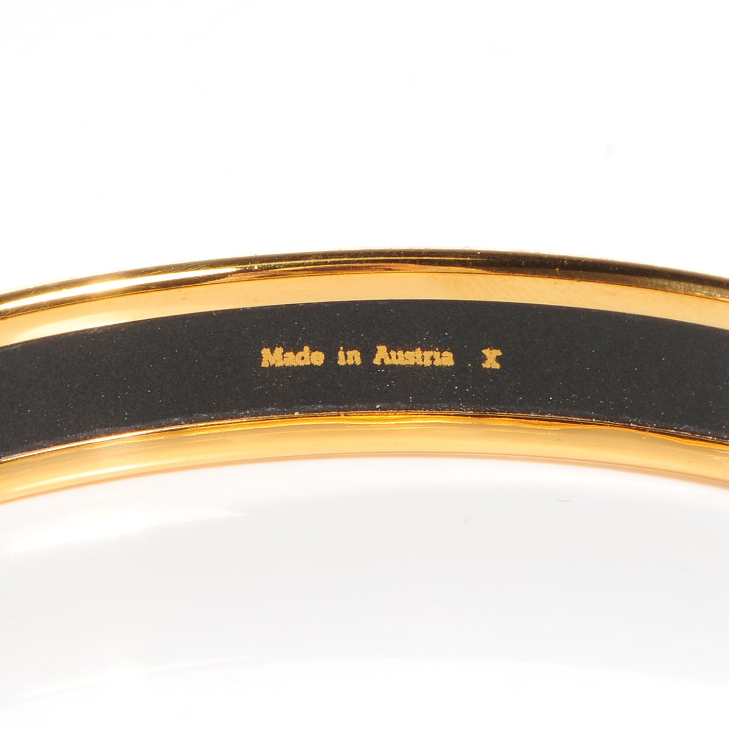 Hermes Enamel Printed Narrow Bracelet Green 70 5 of 5