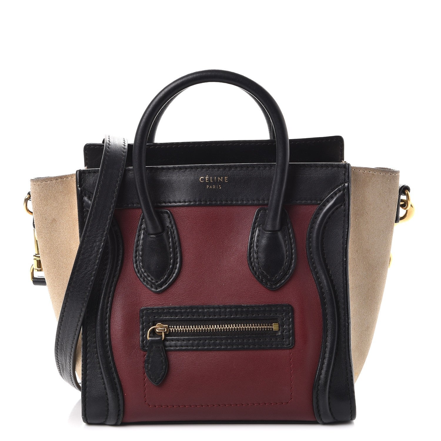 Celine Smooth Calfskin Suede Nano Tri-Color Luggage 1 of 12