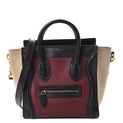 Celine Smooth Calfskin Suede Nano Tri-Color Luggage 1 of 12