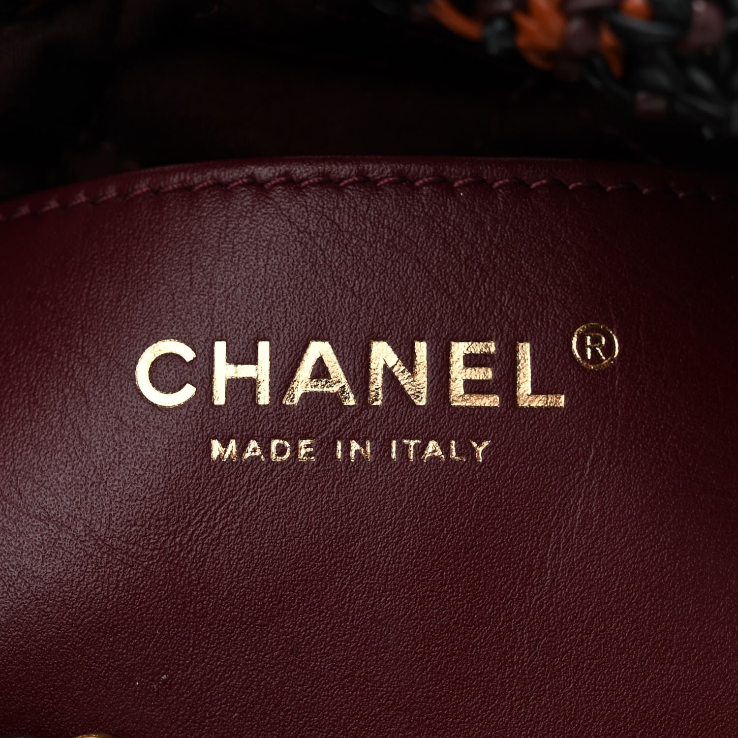Chanel Calfskin Macrame Mini Chanel 22 Black Light Brown Burgundy 6 of 11