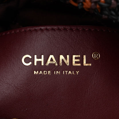 Chanel Calfskin Macrame Mini Chanel 22 Black Light Brown Burgundy 6 of 11