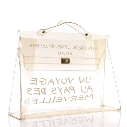 Hermes Vinyl Souvenir De L'Exposition Kelly Transparent 3 of 18